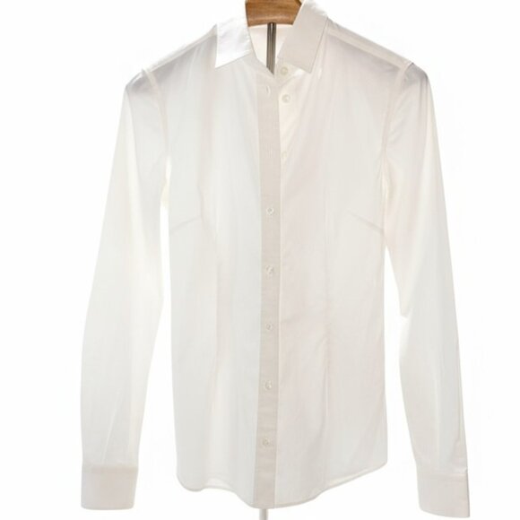 Dolce & Gabbana White Stretch Cotton Button Down Shirt Women's Size US 2 - Picture 1 of 13